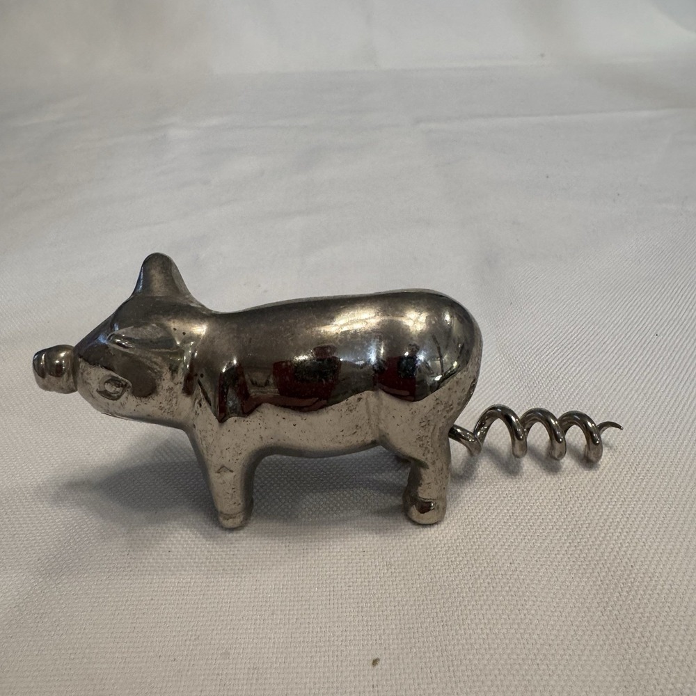 Vintage Pig Piglet Tail Cork Screw Wine‎ Opener